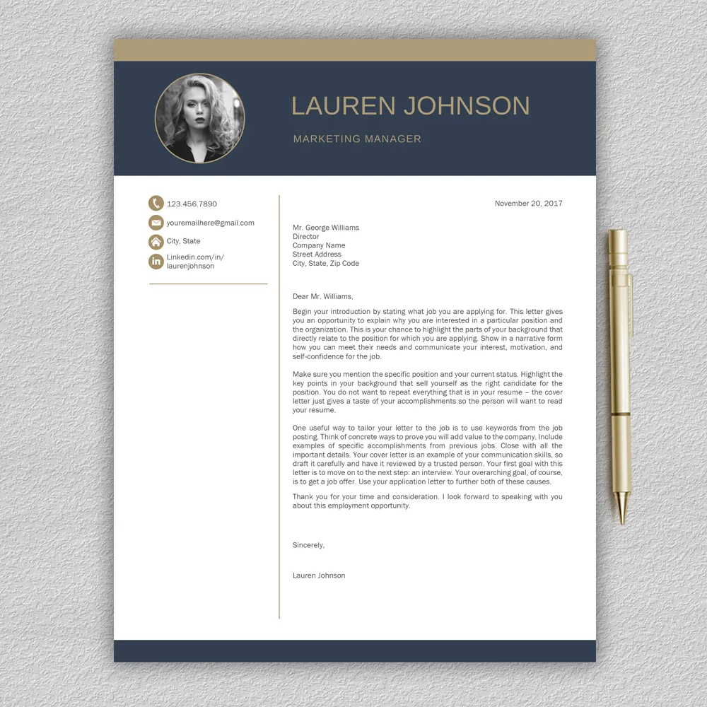 41700 components of cover letter