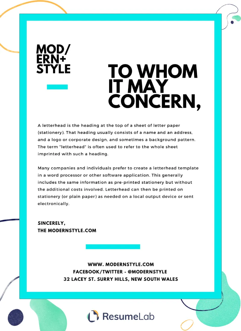 41705 cover letter marketing