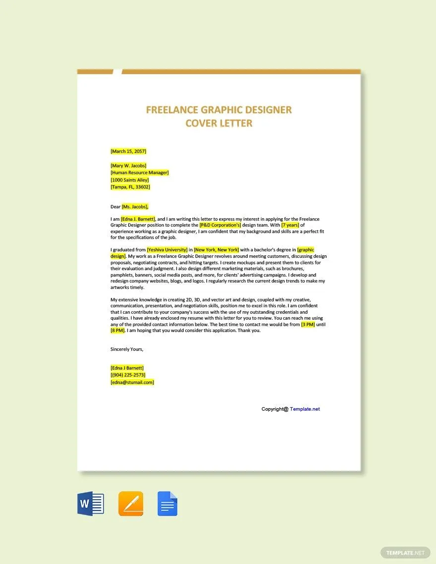 41720 freelance graphic design cover letter