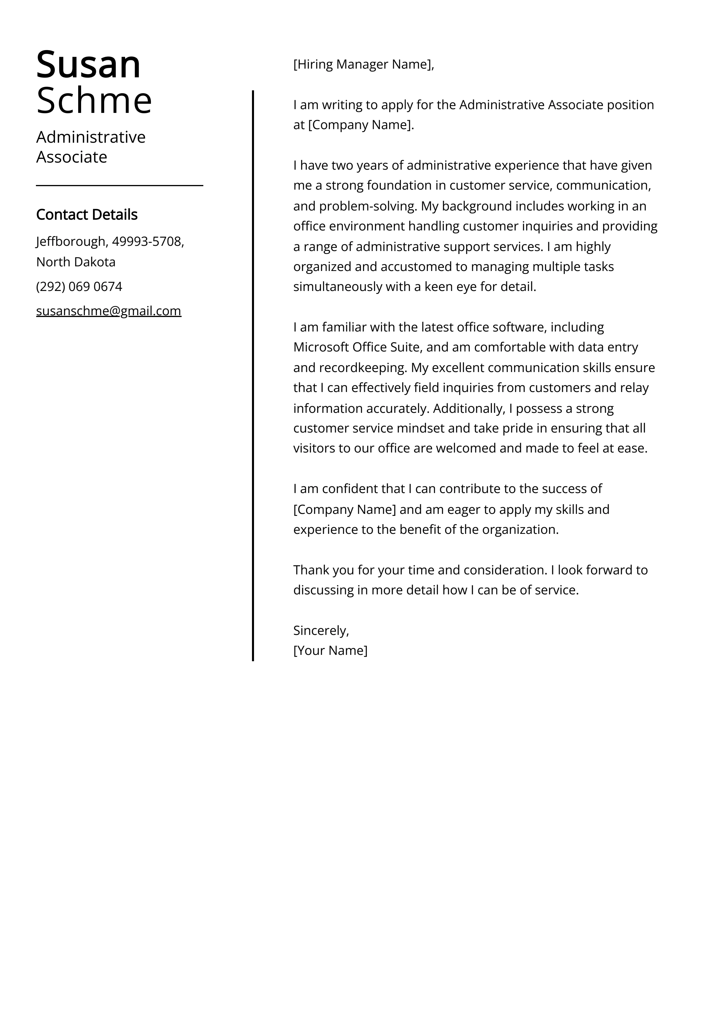 41724 formatting cover letter