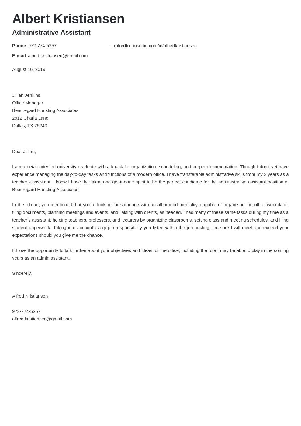 41730 cover letter body paragraphs