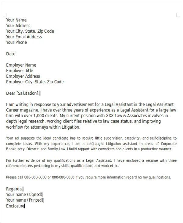 41734 resume enclosure example
