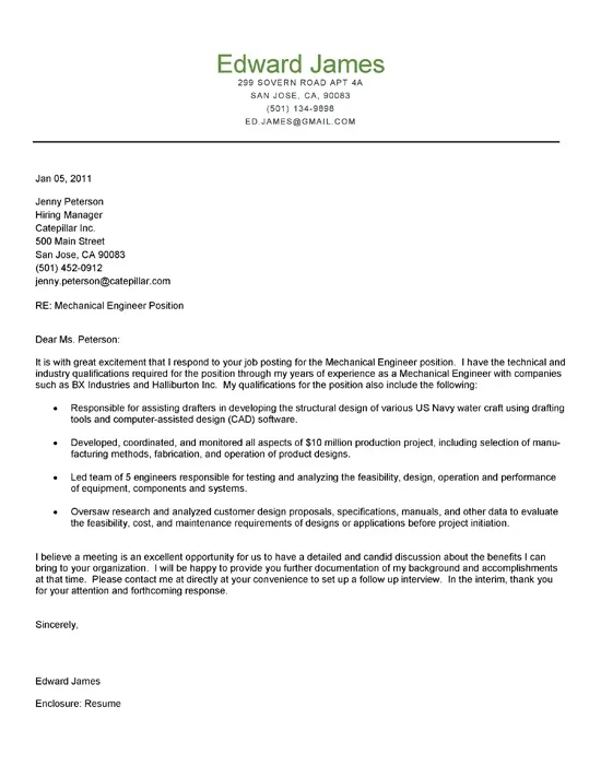 41736 cover letter formatting