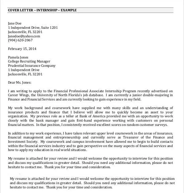 41741 cover letter structure