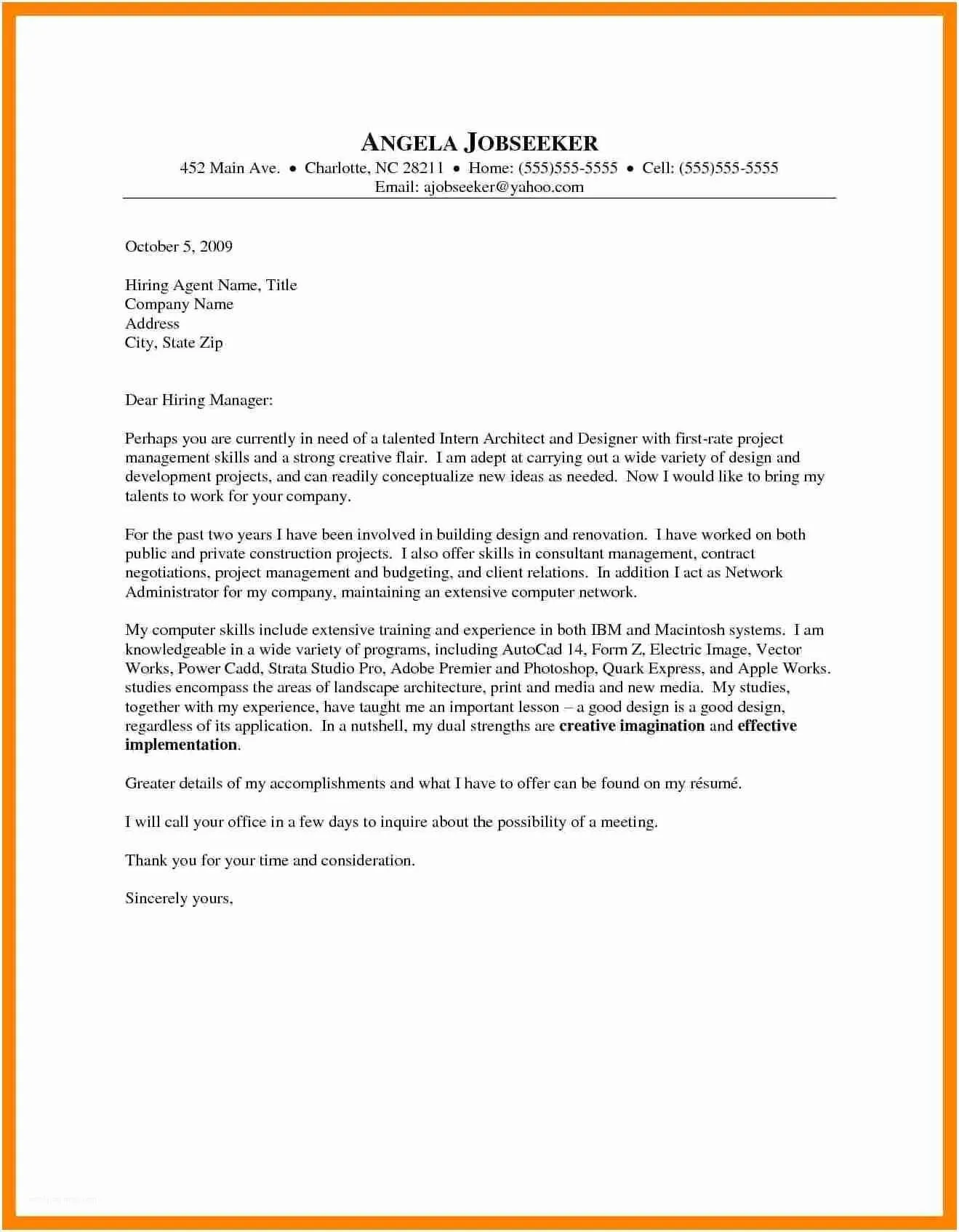 41744 architecture student cover letter formatting