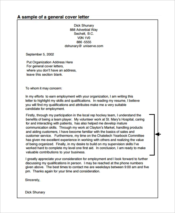 41749 cover letter formatting