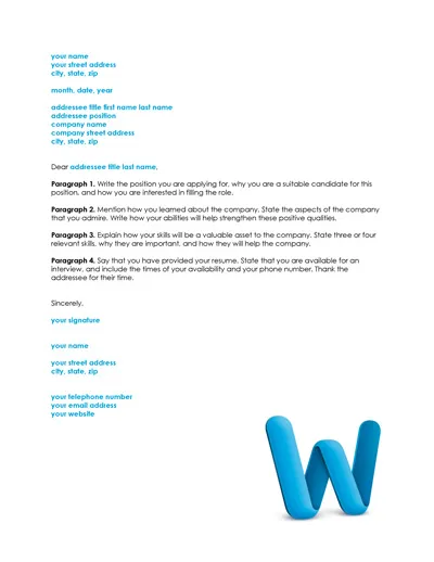 41754 cover letter industry examples