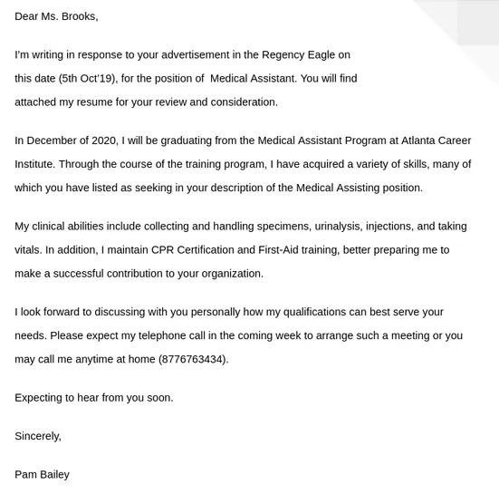 41758 medical assistant experience