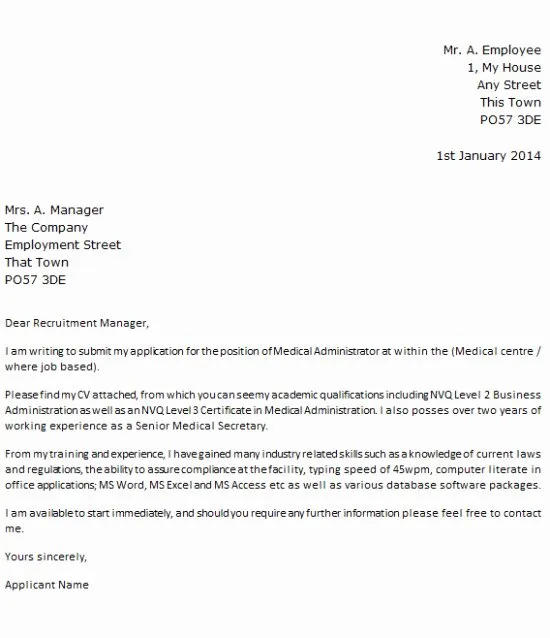 41762 cover letter formatting