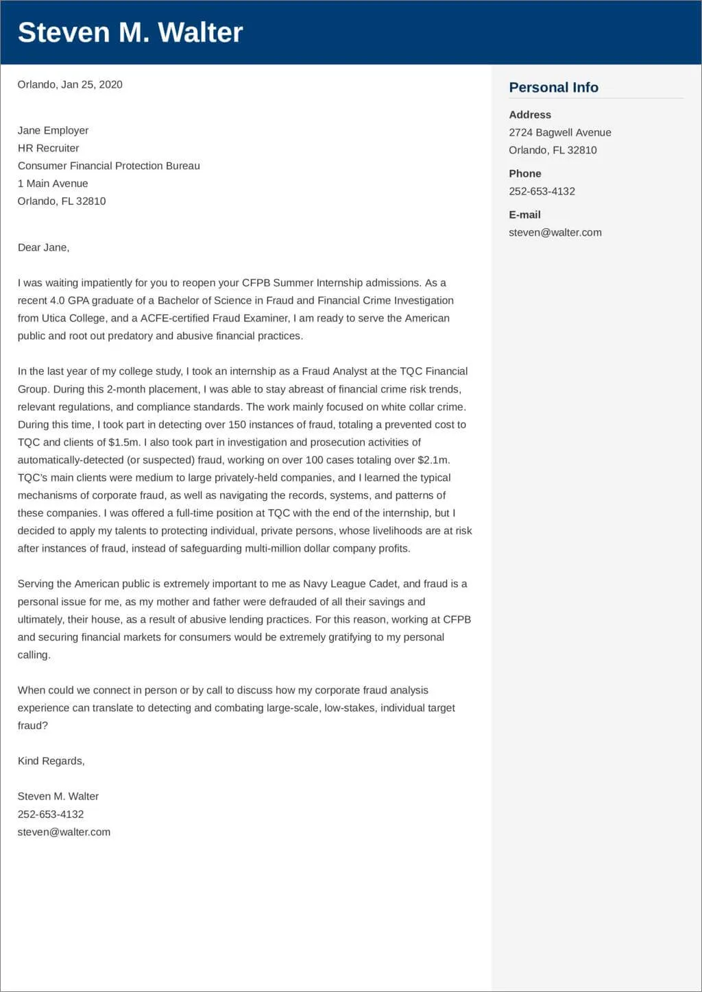 41768 tailoring cover letter