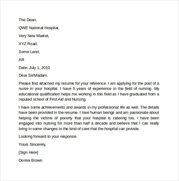 41770 cover letter formatting
