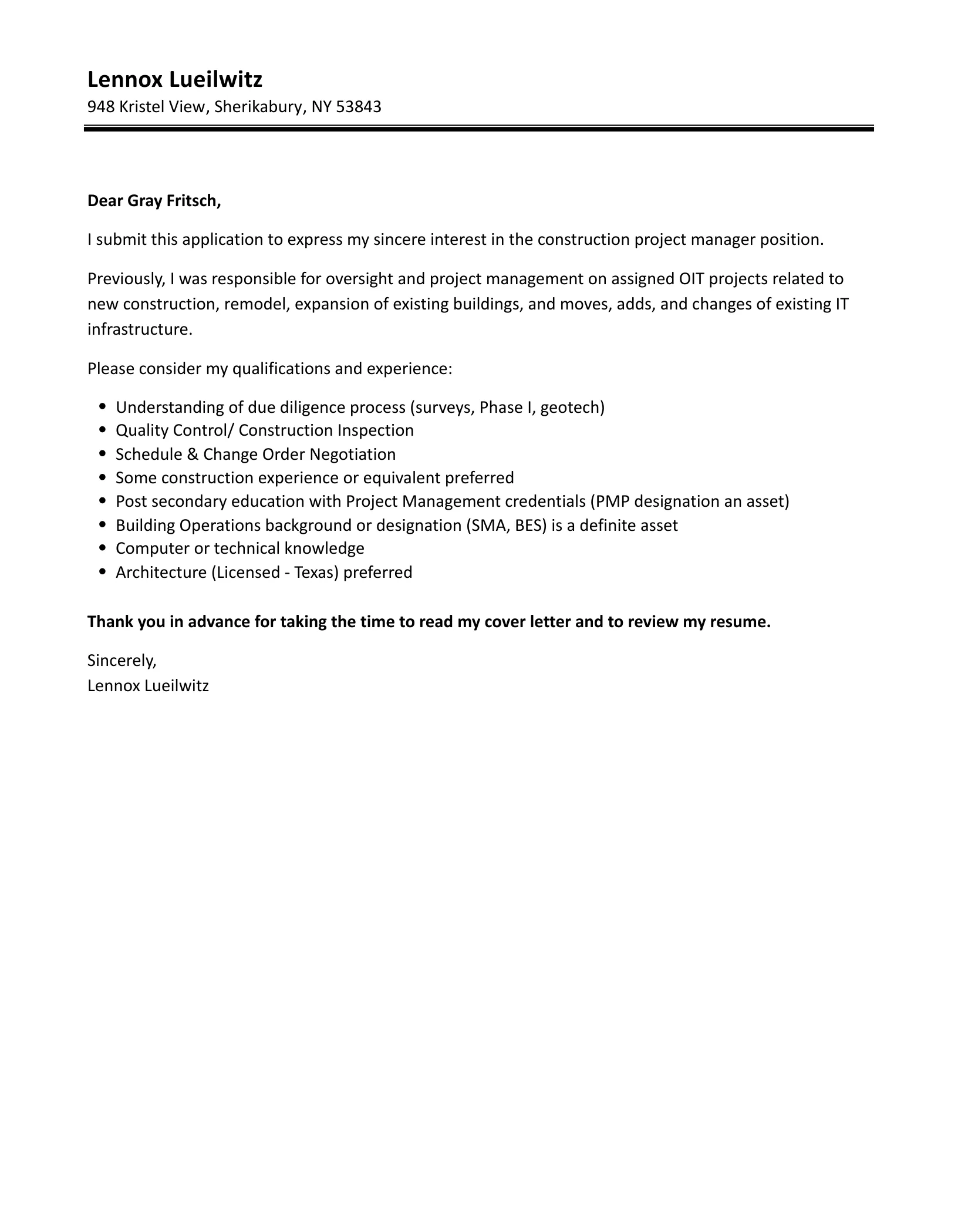41778 cover letter format