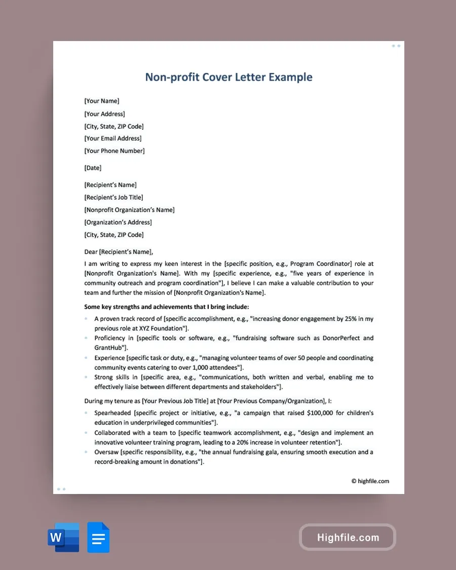41785 cover letter formatting