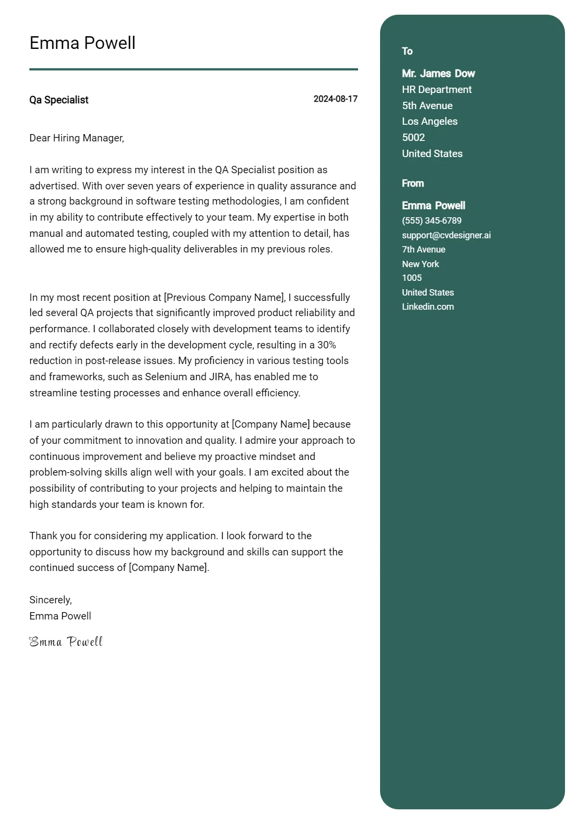 41786 qa cover letter example