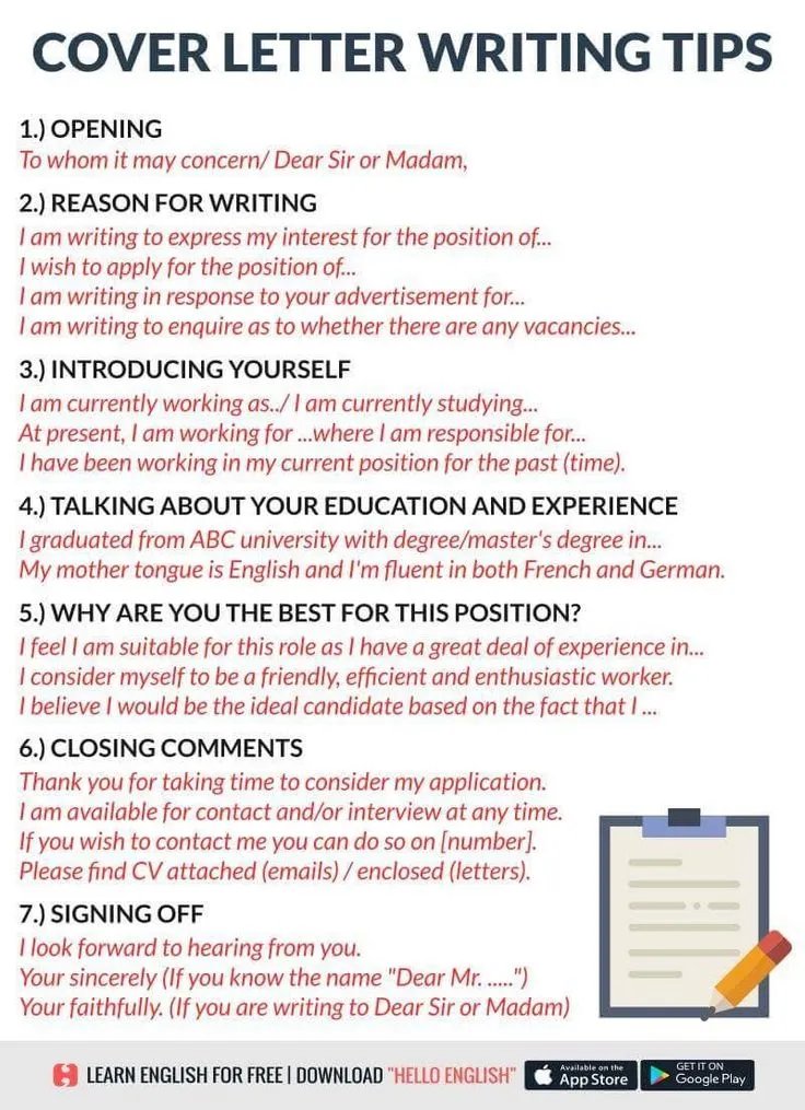 41795 cover letter structure