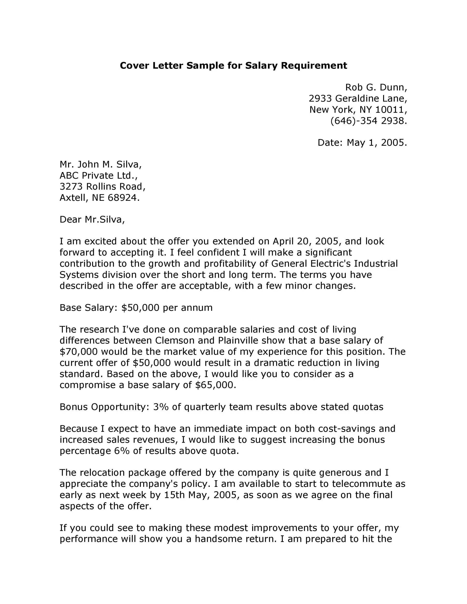 41796 entry level cover letter