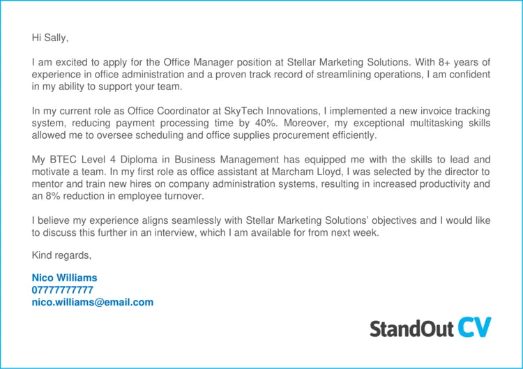 41798 cover letter formatting