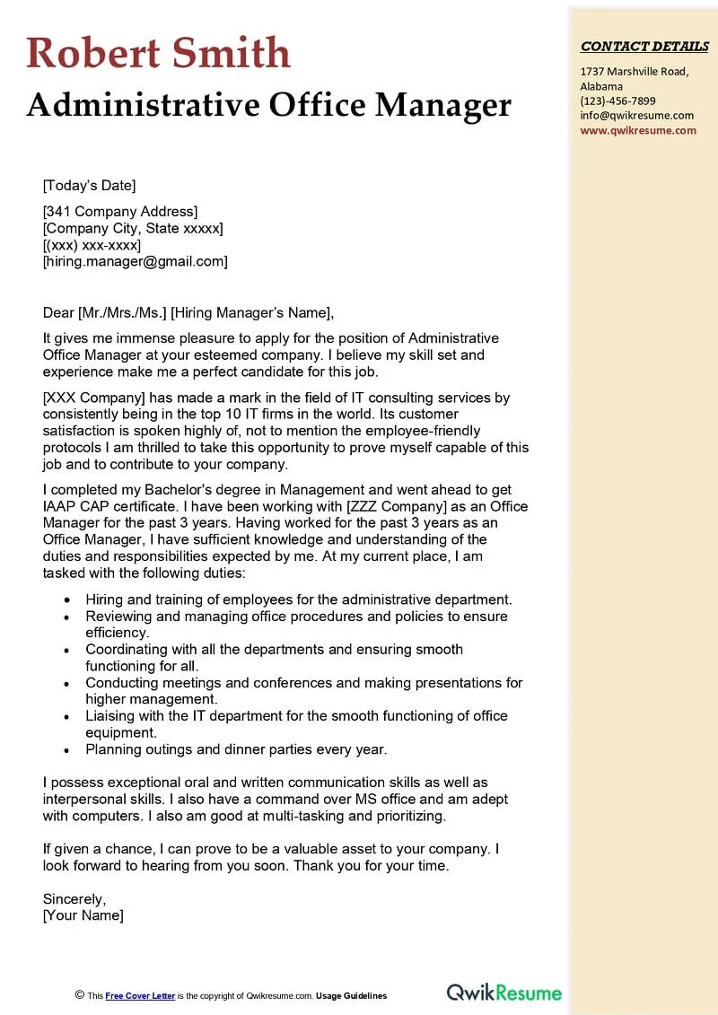 41798 cover letter header