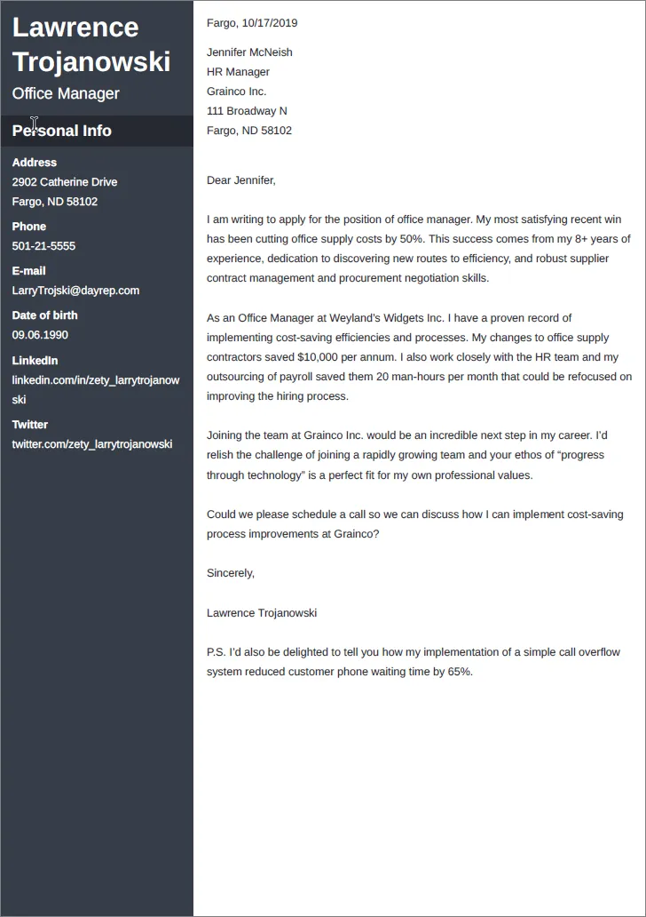 41804 cover letter components