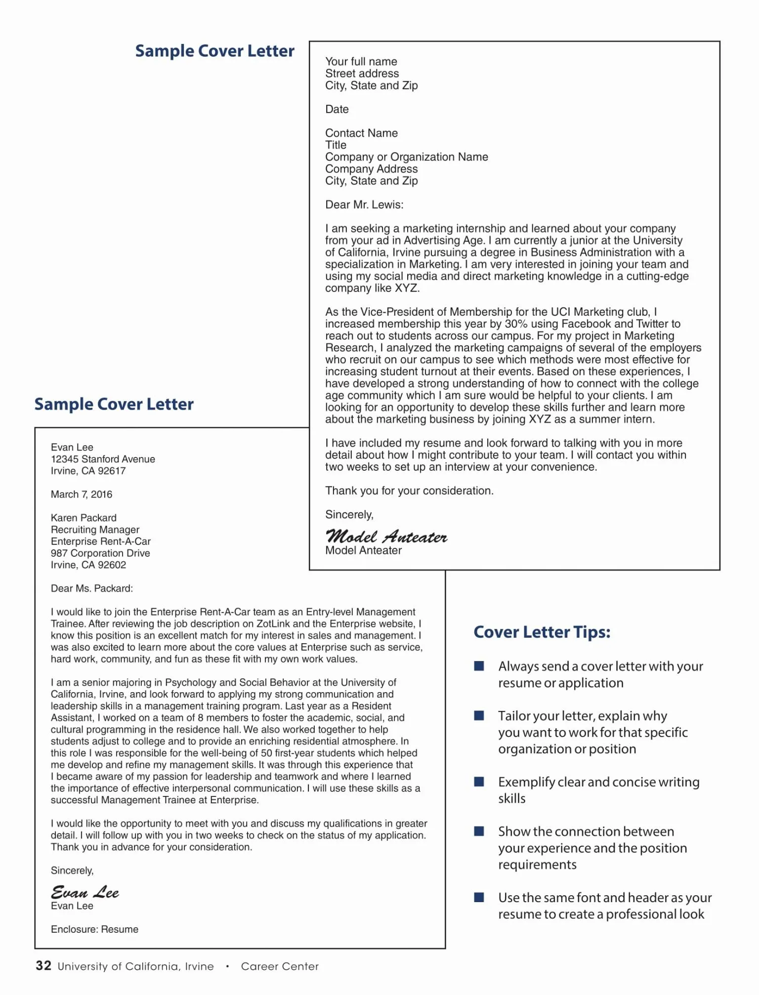41812 cover letter tips