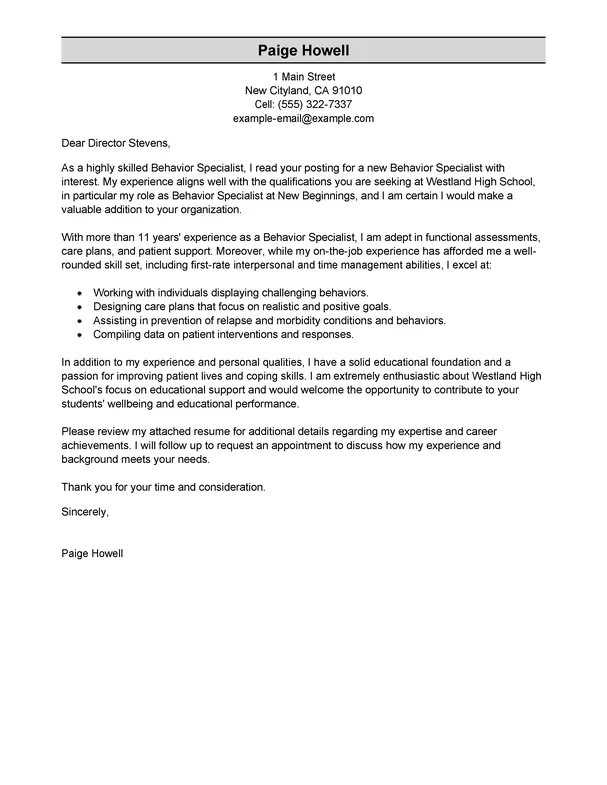 41813 tailor cover letter
