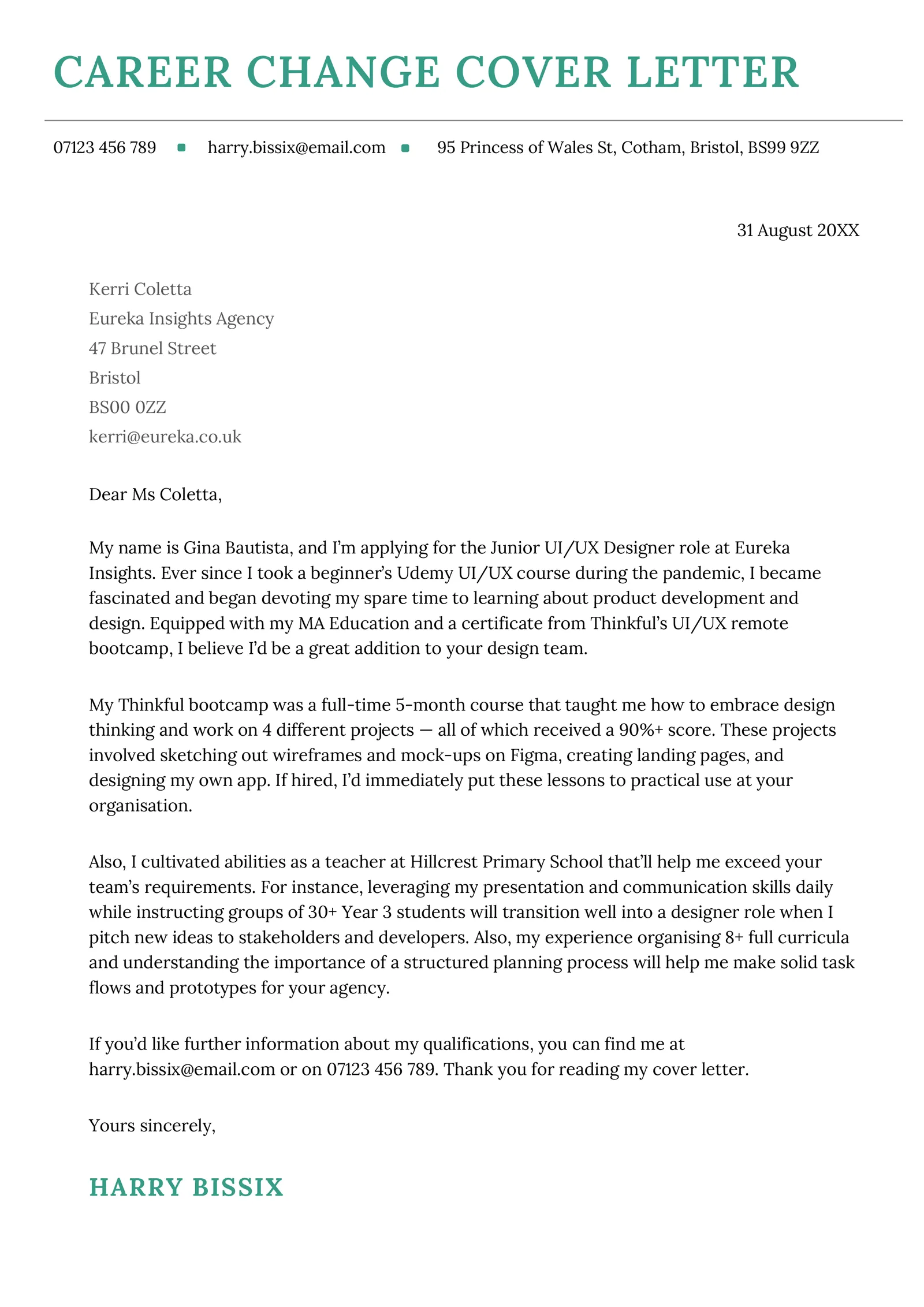 41816 cover letter formatting