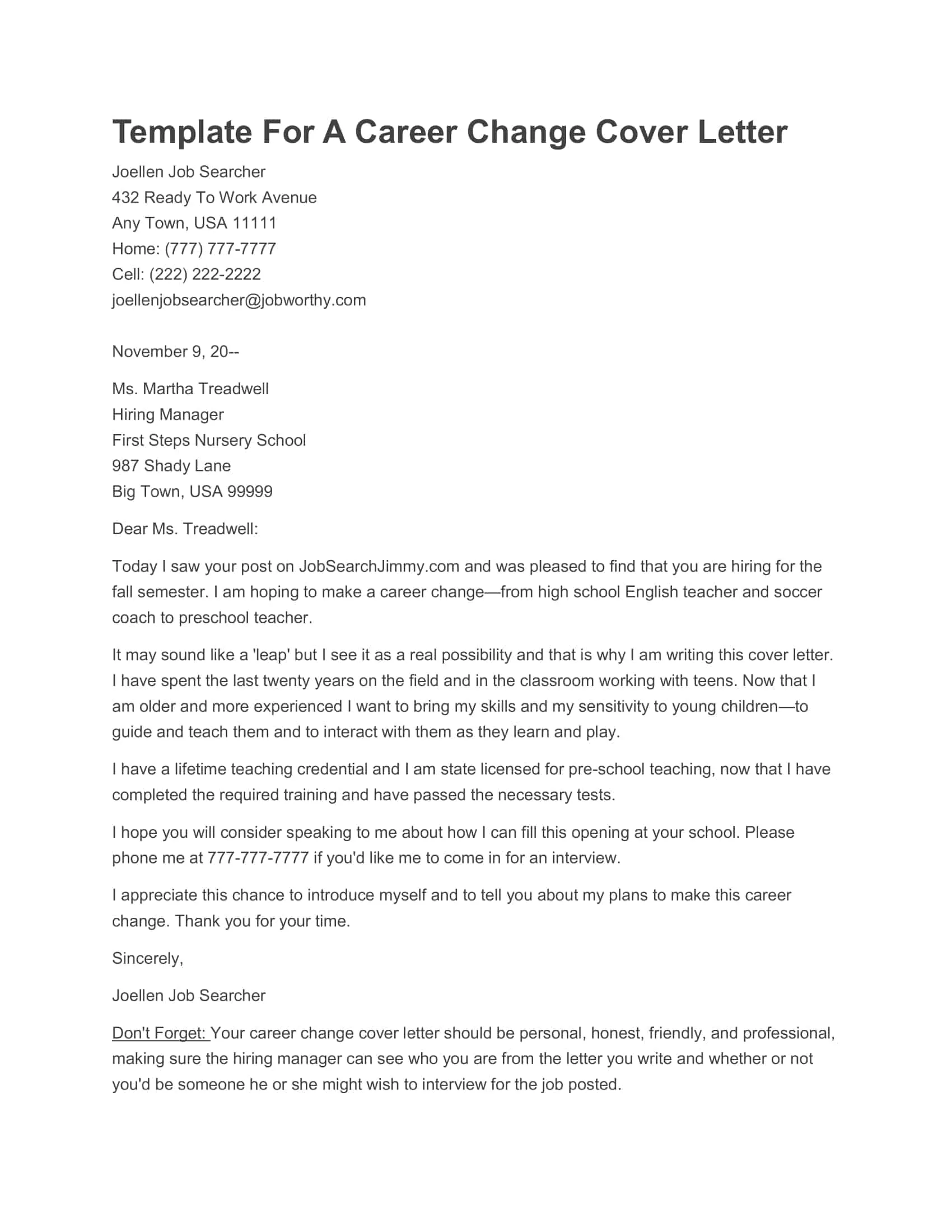 41816 entry level cover letter