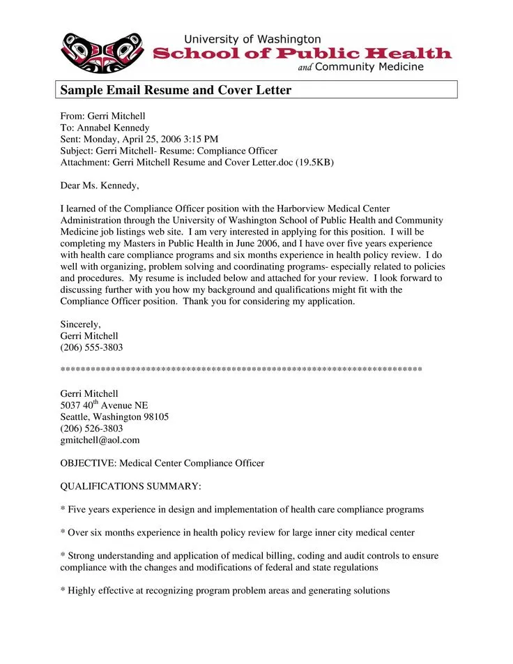 41818 email cover letter example
