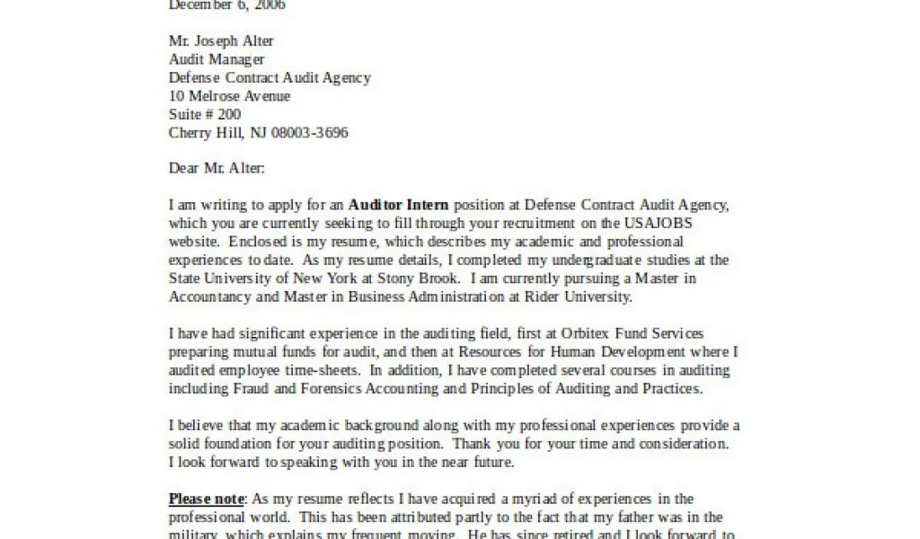 41822 tailoring cover letter