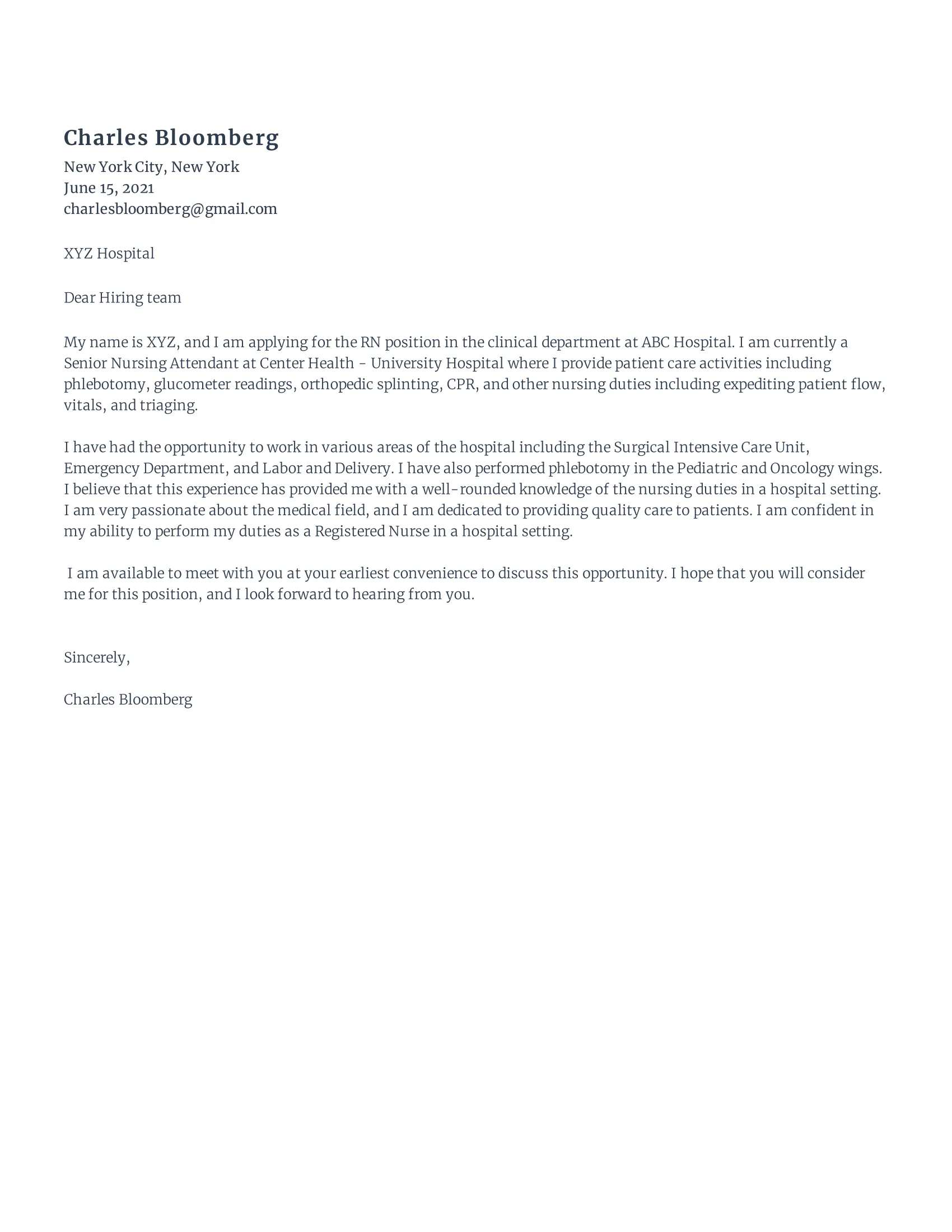 41824 nursing cover letter recent grad