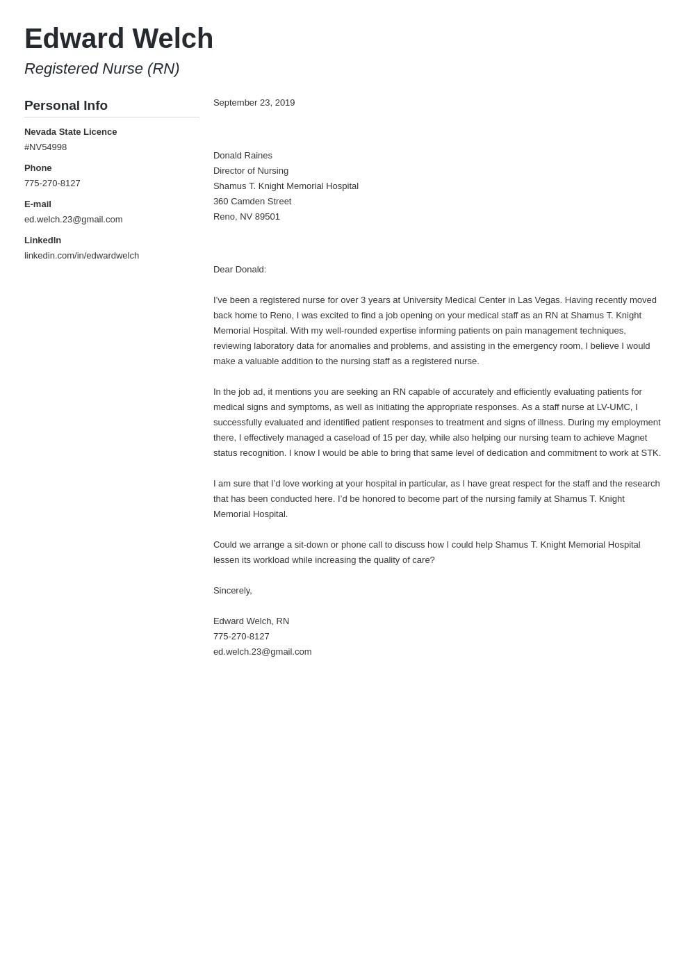41825 nurse job application tips