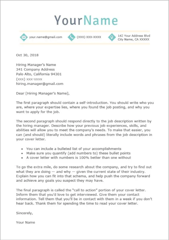 41826 cover letter template word doc free 5