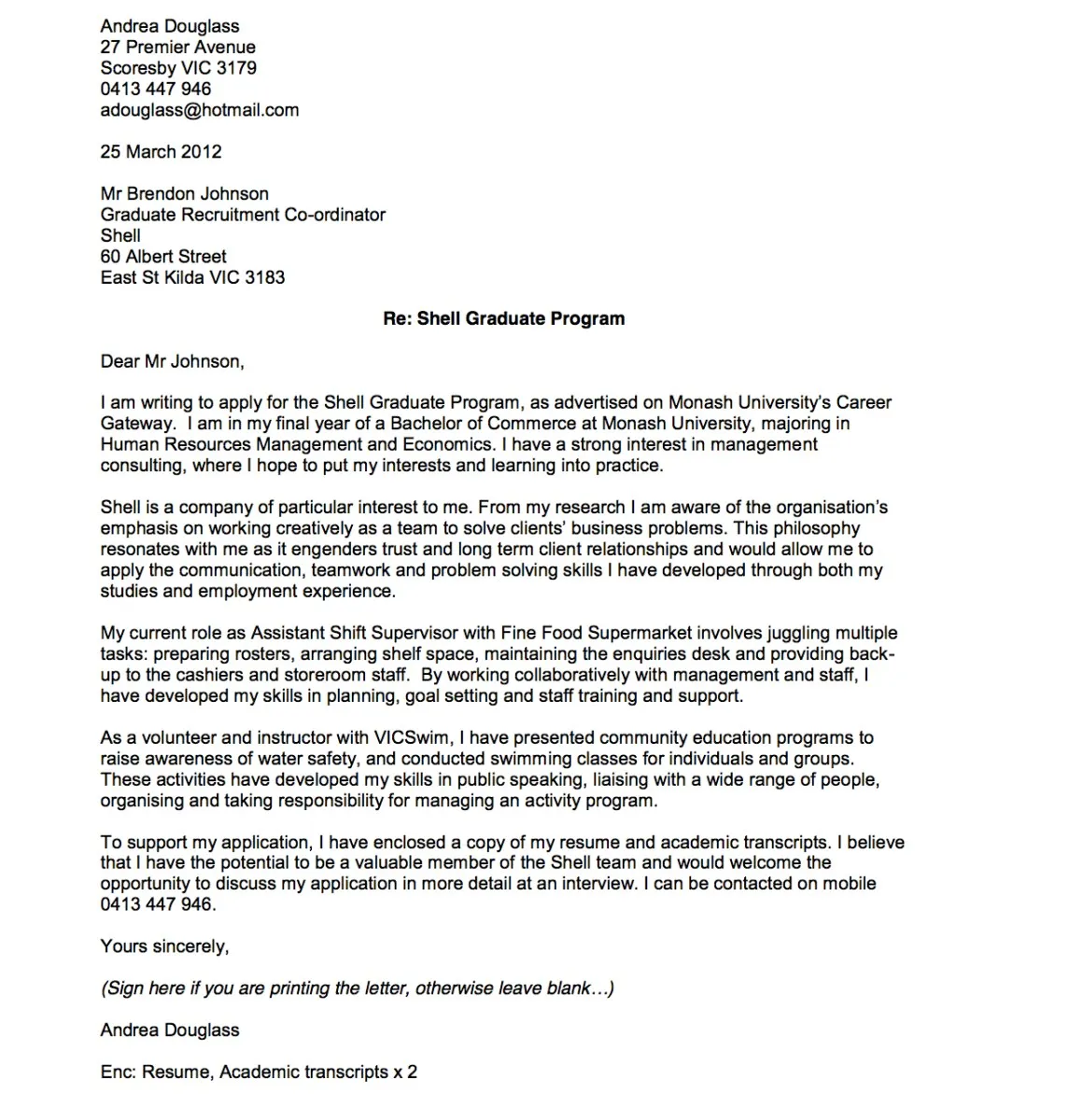 41833 cover letter structure