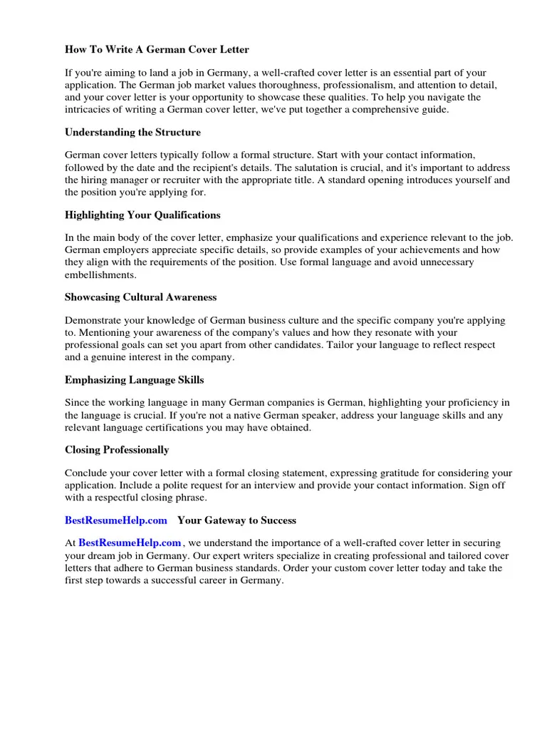 41833 german cover letter components