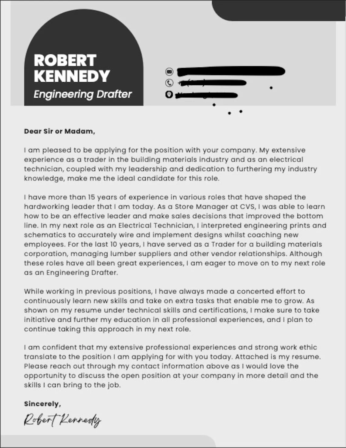 41836 cover letter components