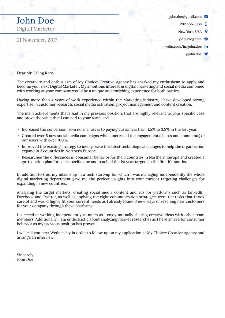 41838 tailoring cover letter