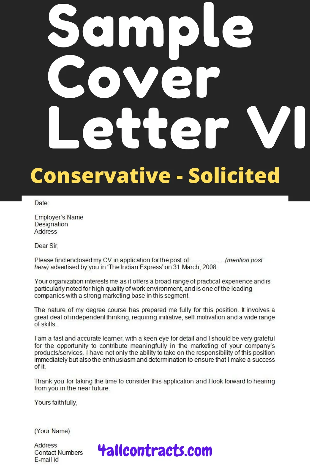41841 cover letter formatting