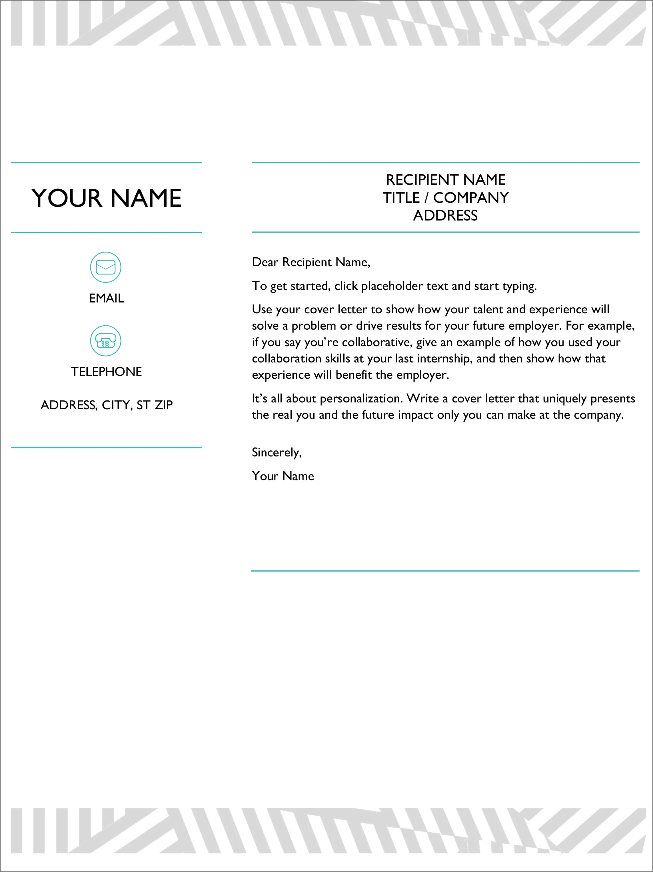 41842 formatting cover letter
