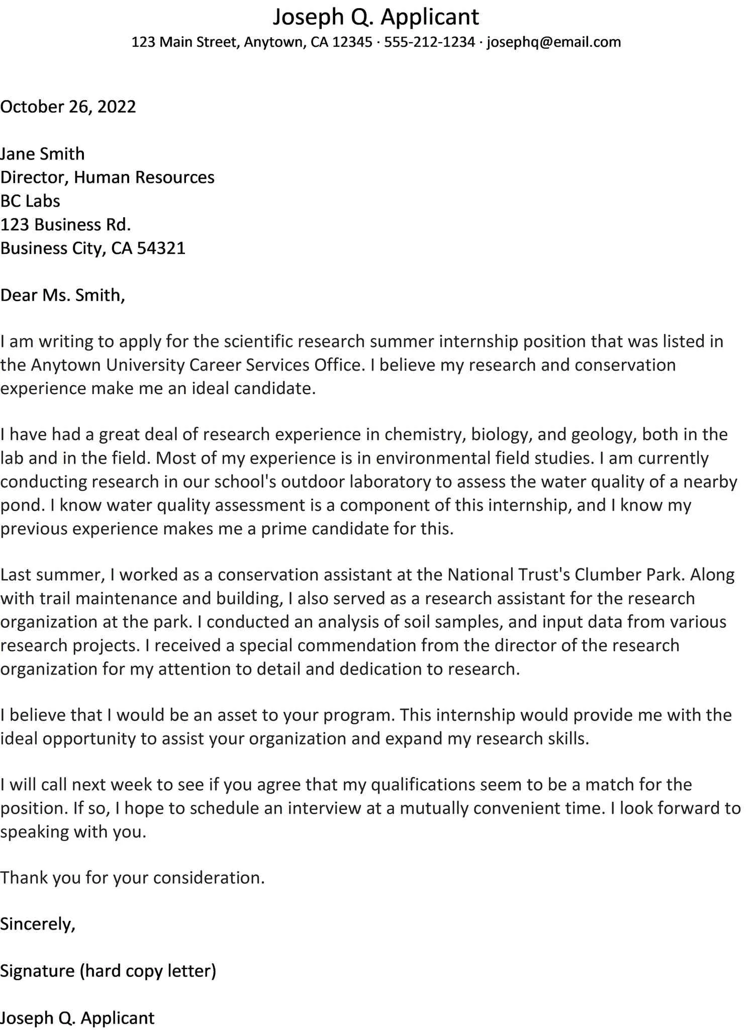 41843 cover letter formatting