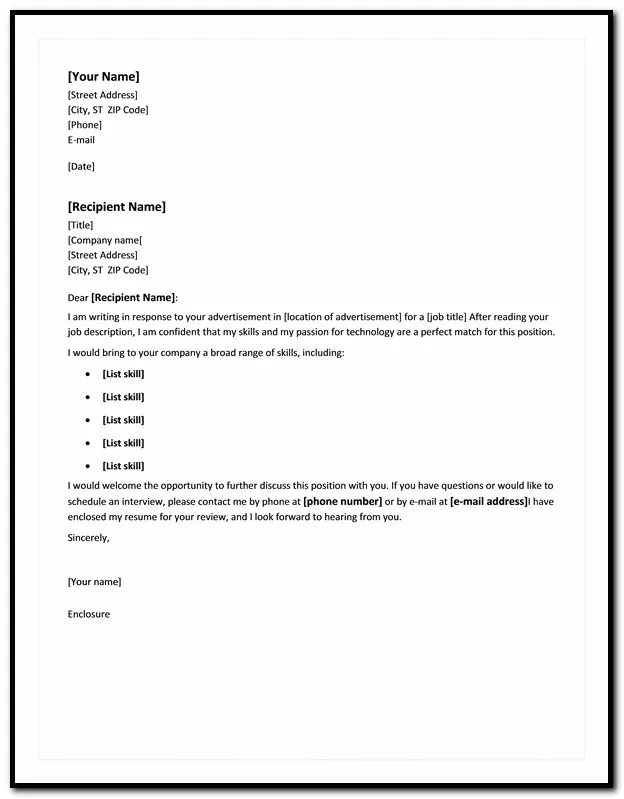 41843 cover letter guide