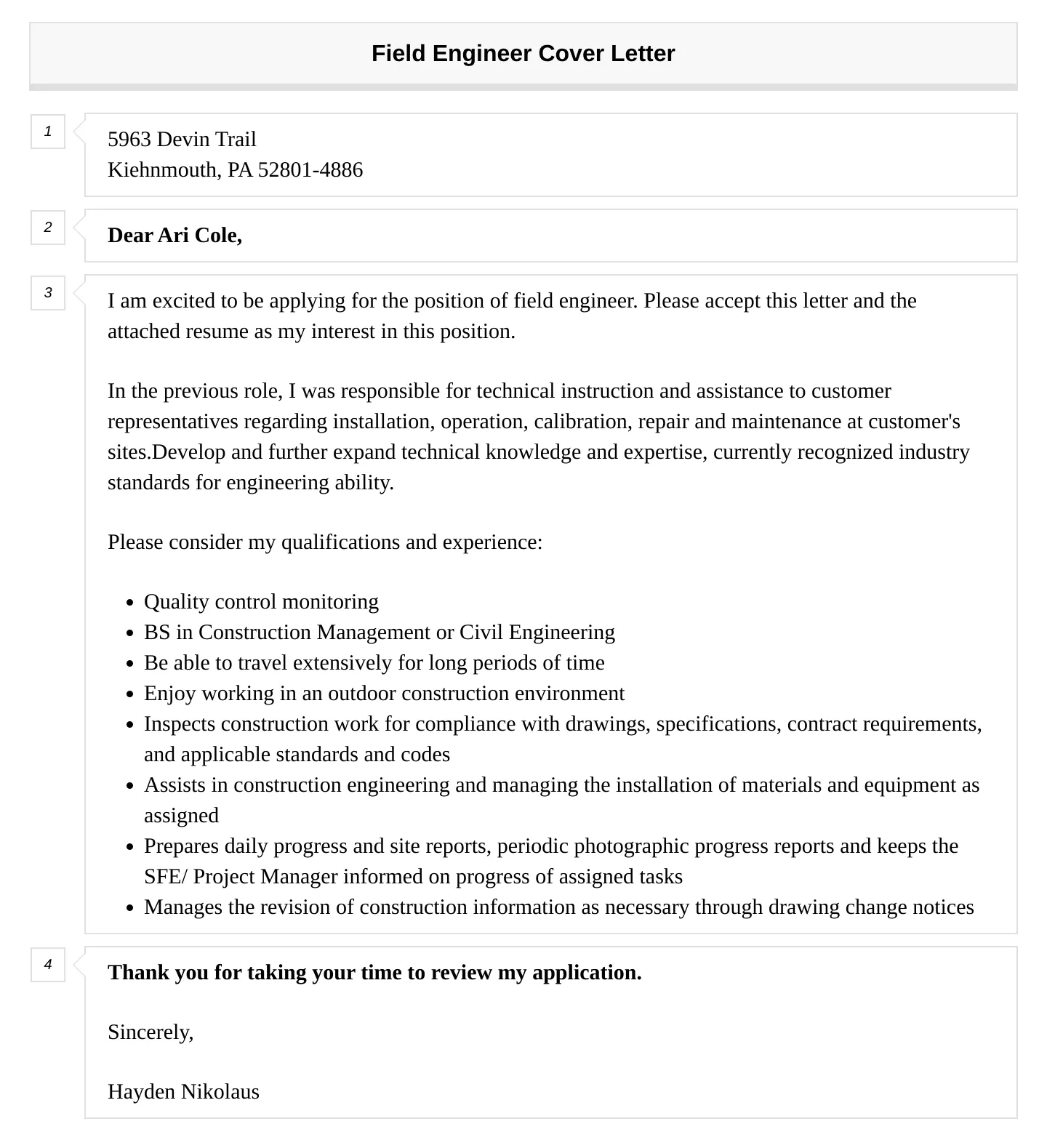 41846 field engineer certifications