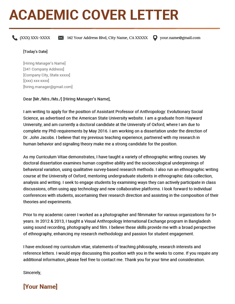 41847 tailoring cover letter