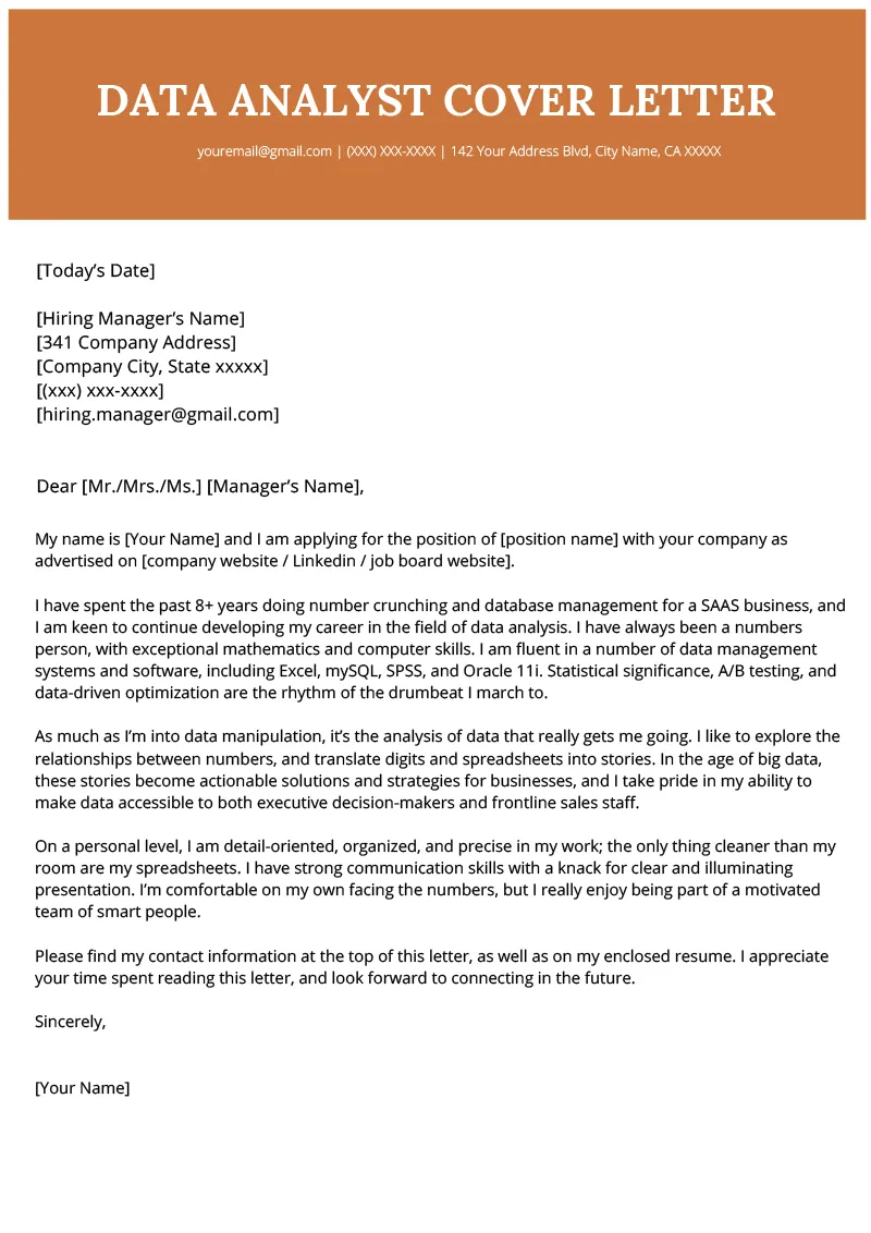41850 cover letter formatting