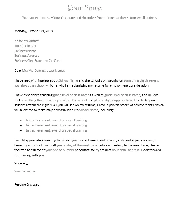 41854 call to action cover letter