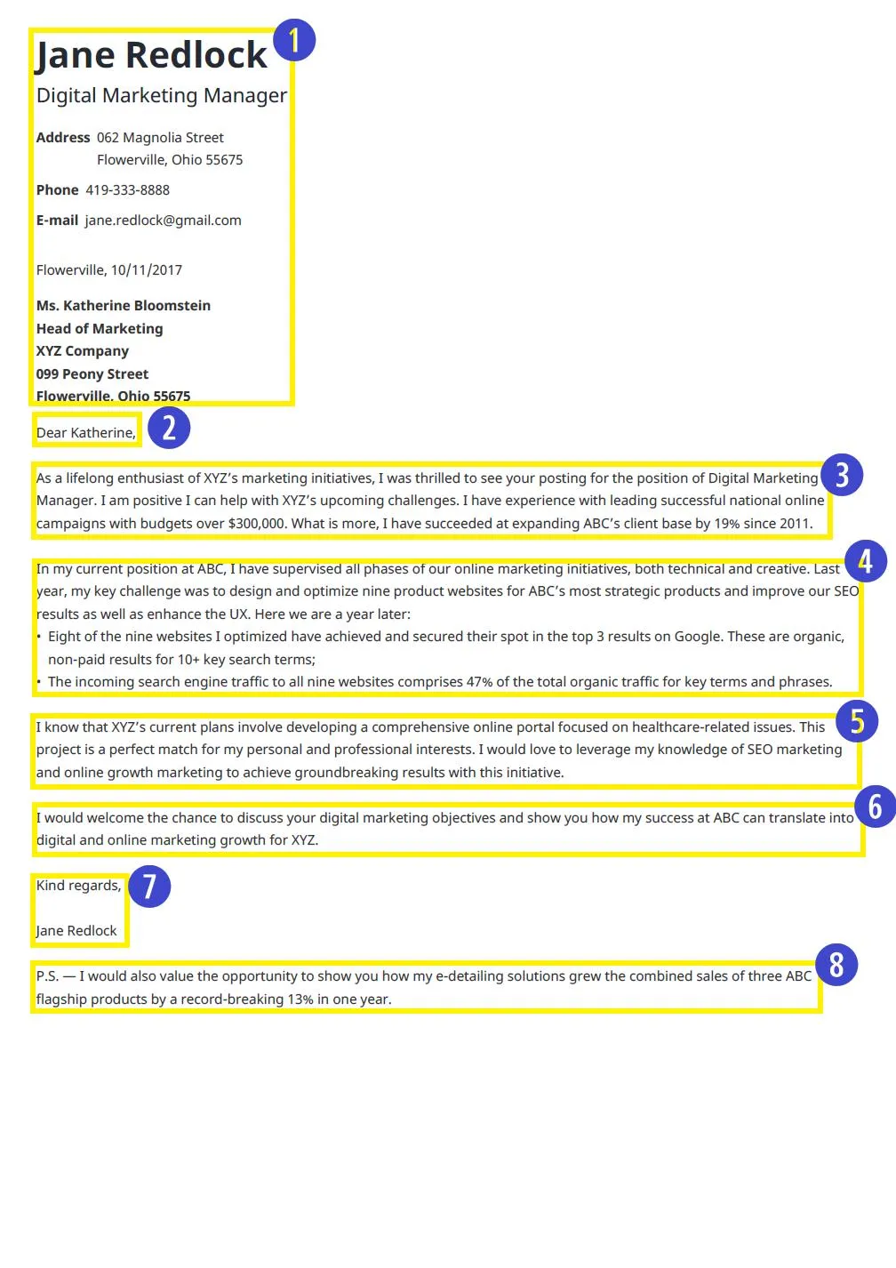 41861 cover letter elements
