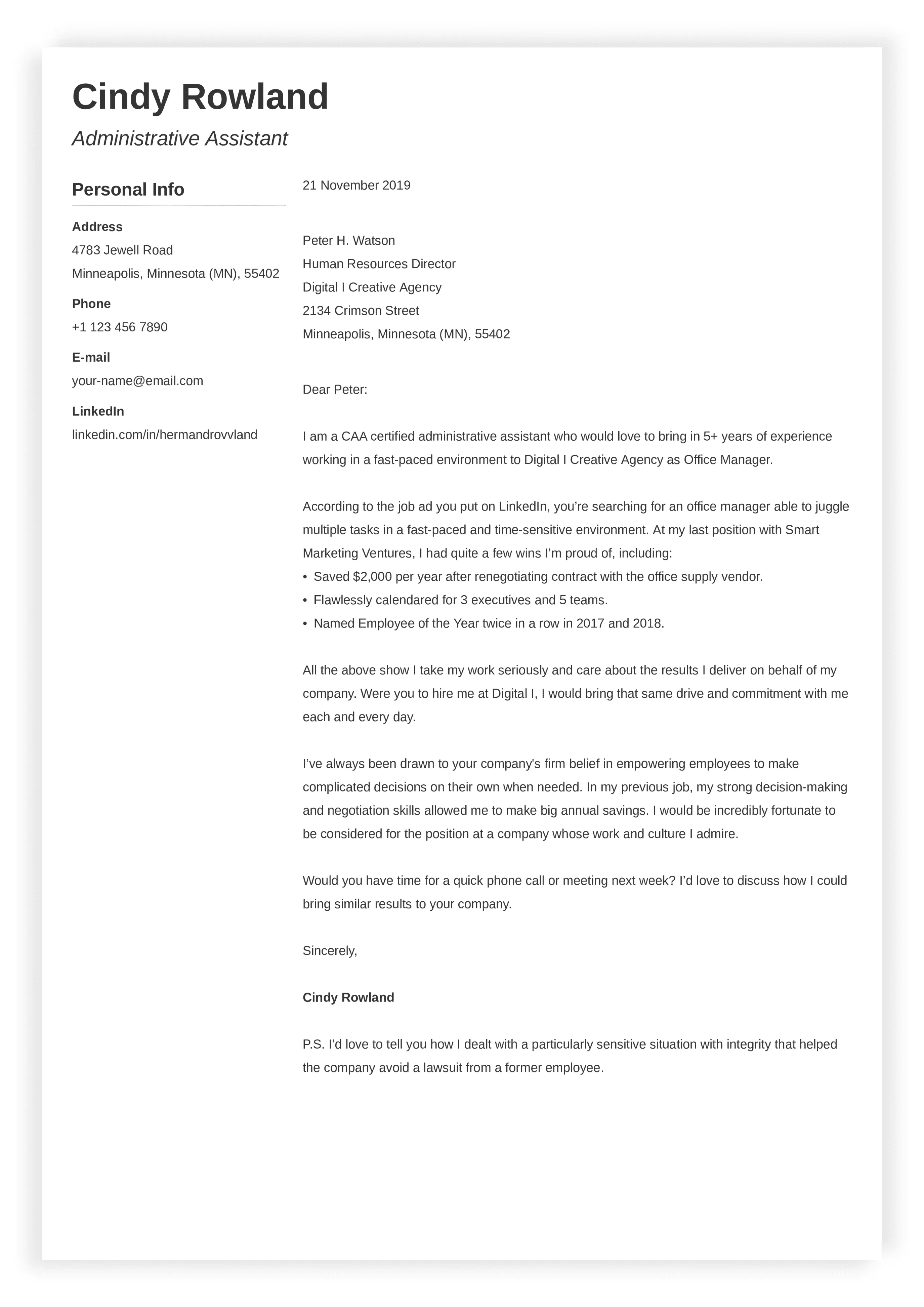 41861 proofreading cover letter