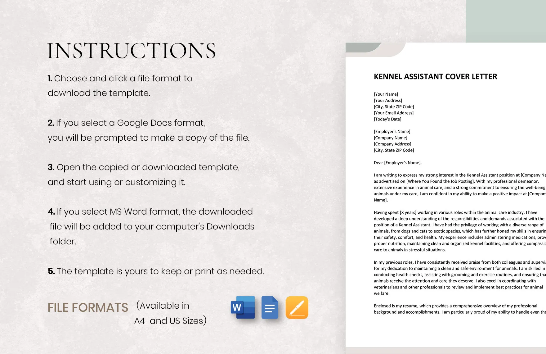 41862 kennel assistant cover letter image1
