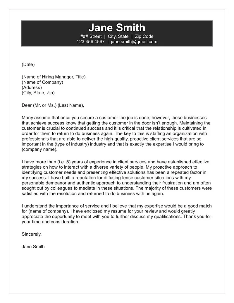 41865 customer care cover letter 6