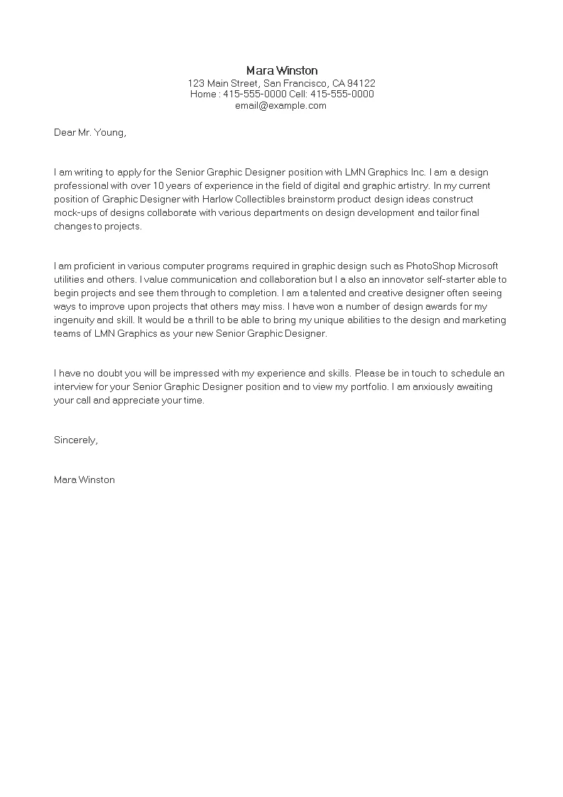 41867 cover letter formatting