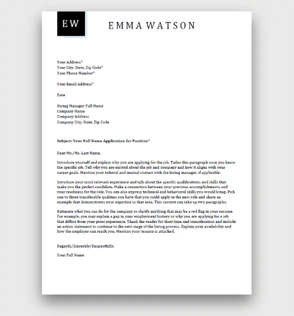 41871 cover letter template